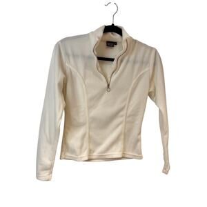 Nils White Long Sleeves Fleece Half Zip Pullover Sweatshirt Size XS